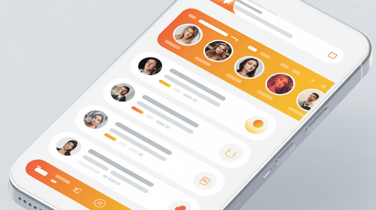 Kawn social app on a phone — communities, events, and conversations